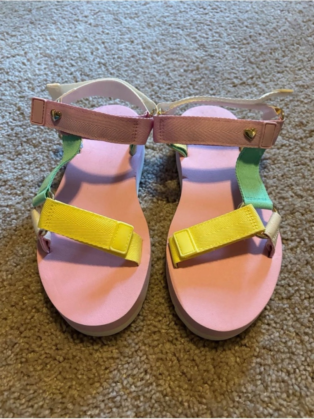 Stoney Clover Lane Pink, Yellow & Green Sport Sandals